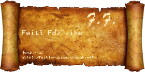 Feitl Füzike névjegykártya
